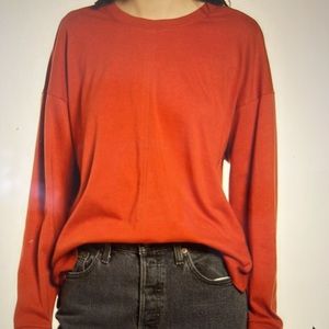 Madewell T Shirt Top in Rust XS